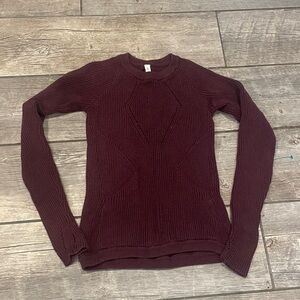 Lululemon fitted Burgundy Knit Sweater